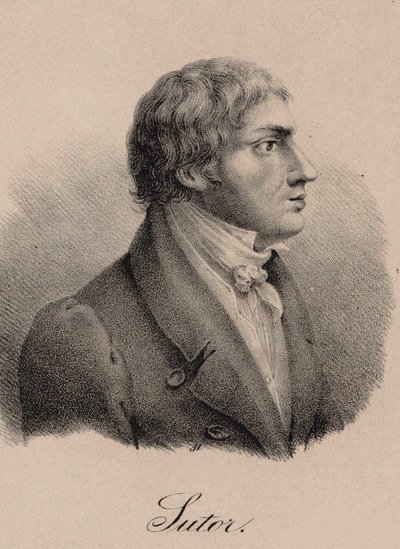 Retrato del cantante y compositor Wilhelm Sutor 1774-1828, ca 1825 de Unbekannt
