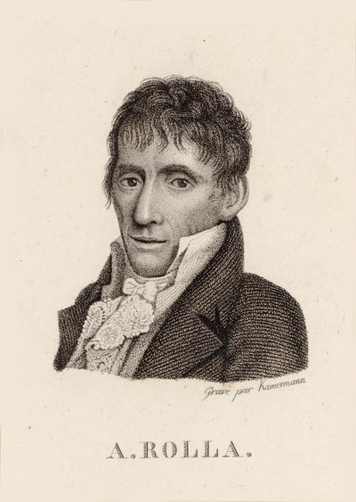 Retrato del violinista y compositor Alessandro Rolla de Unbekannt