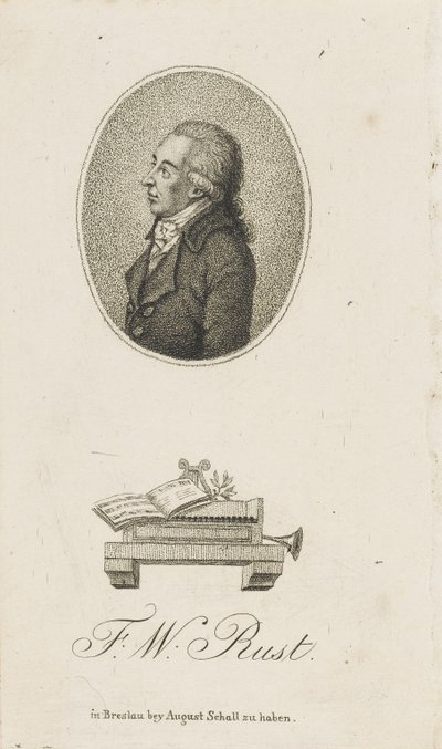 Retrato del violinista y compositor Friedrich Wilhelm Rust de Unbekannt