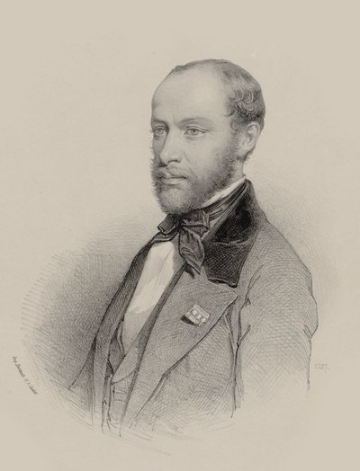 Retrato del violinista y compositor Henri Vieuxtemps 1820-1881, 1857 de Unbekannt