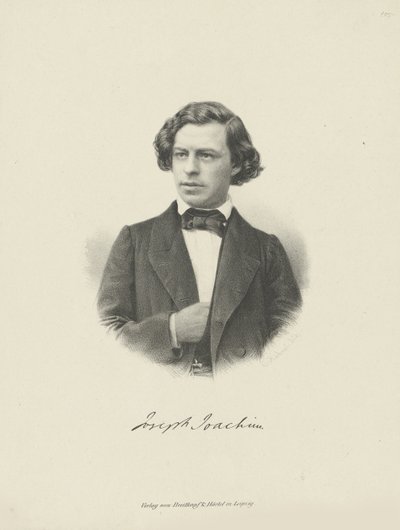 Retrato del violinista y compositor Joseph Joachim 1831-1907, ca 1855 de Unbekannt