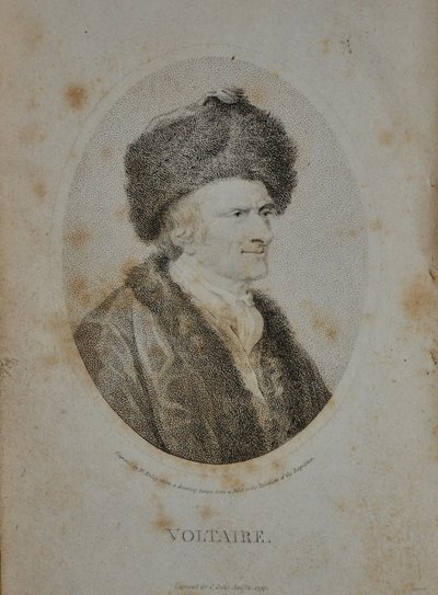 Retrato del escritor, ensayista y filósofo François Marie Arouet de Voltaire 1694-1778, 1798 de Unbekannt