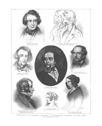 Retratos de Charles Dickens en diferentes períodos de su vida, 1862 de Unbekannt