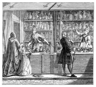 Tienda de cerámica, 1885 de Unbekannt