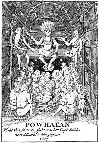 Powhatan en estado, 1607 c1880 de Unbekannt