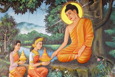 Monasterio Preah Prom Rath: Vida de Buda: La renuncia: Una mañana, una niña llamada Sujata ofreció a Siddhartha un delicioso arroz con leche de Unbekannt