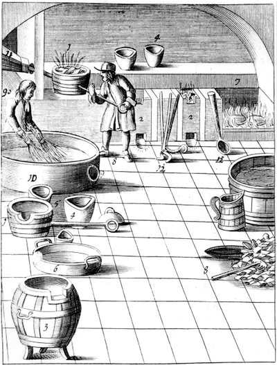 Preparación de cobre y plata para ser aleados para la producción de monedas, 1683 de Unbekannt
