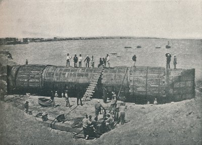 Preparándose para el lanzamiento, 1877, 1910 de Unbekannt