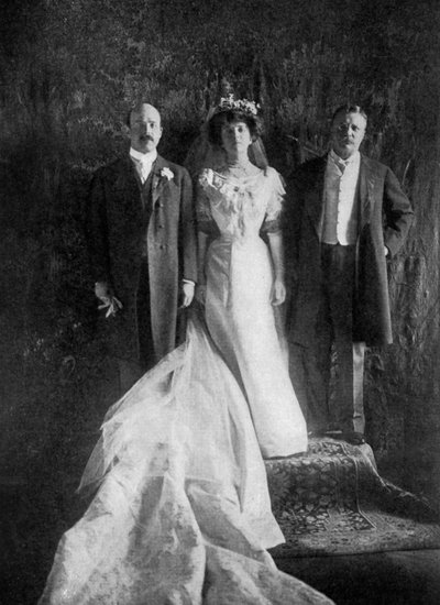 El presidente Roosevelt y el Sr. y la Sra. Longworth, 1906, 1908 de Unbekannt