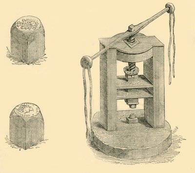 Prensa y troqueles utilizados anteriormente en la Casa de la Moneda, c1872 de Unbekannt