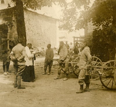 Sacerdote diciendo misa al aire libre, c. 1914-c. 1918 de Unbekannt
