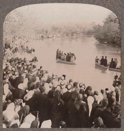 Sacerdotes bendiciendo el Jordán, c1900 de Unbekannt