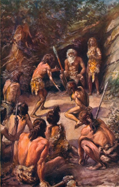 Justicia primitiva: una apelación al jefe de la tribu, 1907 de Unbekannt