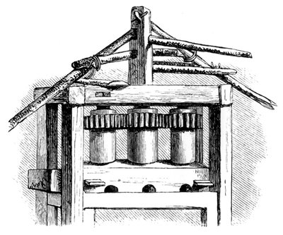 Molino de azúcar primitivo, Santo Domingo, 1873 de Unbekannt