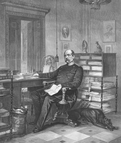 Príncipe Bismarck en su estudio, 1875 de Unbekannt