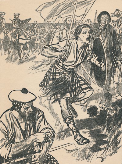 Príncipe Charlie en la Batalla de Culloden, c1907 de Unbekannt