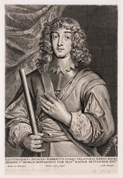 Príncipe Ruperto del Rin, oficial de caballería, c 1640 de Unbekannt