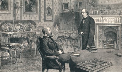 Príncipe de Gales visitando a Lord Beaconsfield en Hughenden Manor, 1896 de Unbekannt