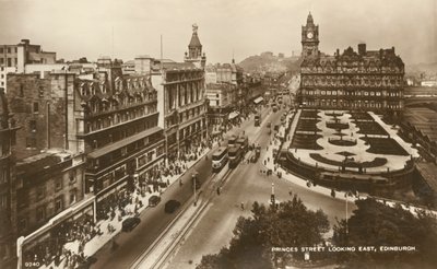 Calle Princes mirando al este, Edimburgo, c1920s de Unbekannt