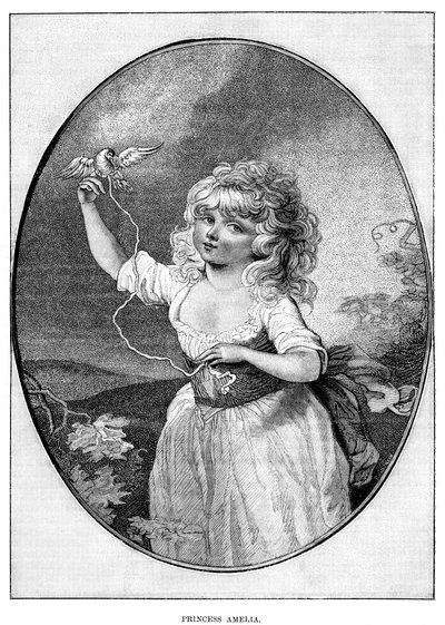 Princesa Amelia, hija menor de Jorge III y la Reina Carlota, siglo XIX de Unbekannt