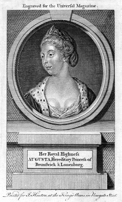 Princesa Augusta Charlotte, duquesa de Brunswick-Wolfenbüttel, siglo XVIII de Unbekannt