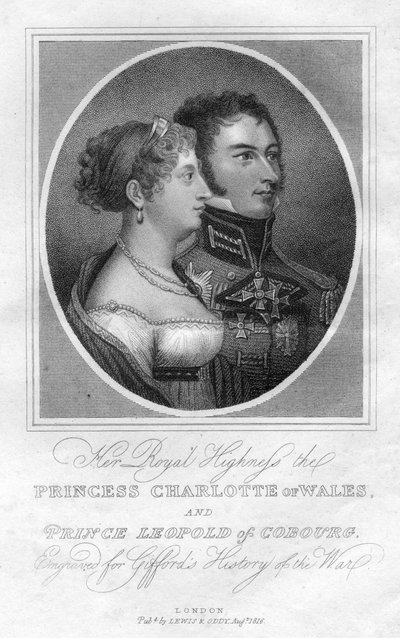 Princesa Carlota de Gales y Príncipe Leopoldo de Sajonia-Coburgo, 1816 de Unbekannt
