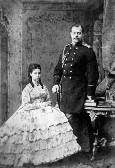 Princesa Dagmar de Dinamarca y Gran Duque Alexander Alexandrovich de Rusia, 1866 de Unbekannt