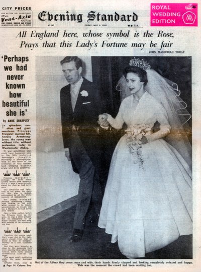 La Princesa Margarita se casa con Antony Armstrong-Jones, 6 de mayo de 1960 de Unbekannt