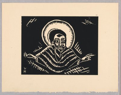 Estampa, Cristo en el Juicio Final, Cristo, Placa IX, Etiopía, o Cristo, Madonna y Santos, como los vi en las iluminaciones de antiguos códices etíopes Portafolio de Unbekannt