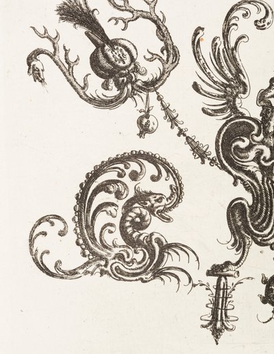 Impresión, Placa 48, de Neüw Grotteßken Buch (Nuevo libro grotesco), 1610 de Unbekannt