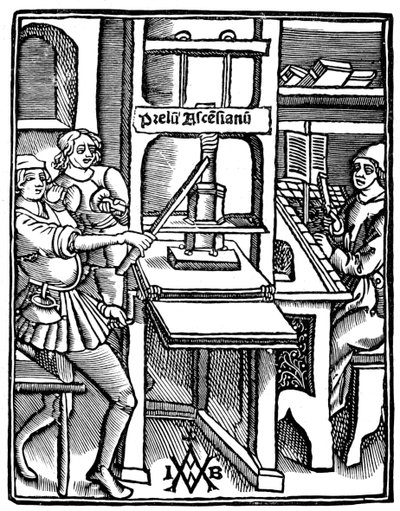 Prensa de imprenta, 1511, 1893 de Unbekannt