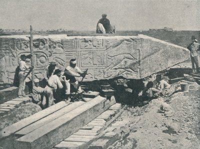 Levantando la aguja, para construir el marco debajo de ella, 1877, 1910 de Unbekannt