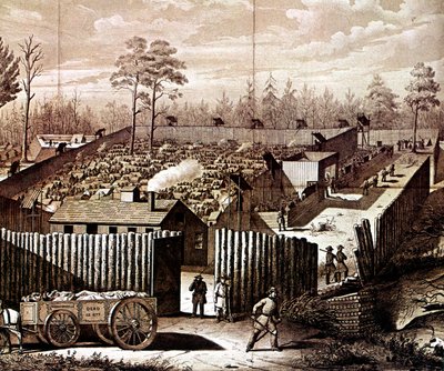 Stockade de la prisión en Andersonville, Georgia, Guerra Civil Americana, 1861-1865 de Unbekannt
