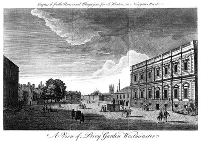Jardín Privado Westminster, Londres, siglo XVIII de Unbekannt