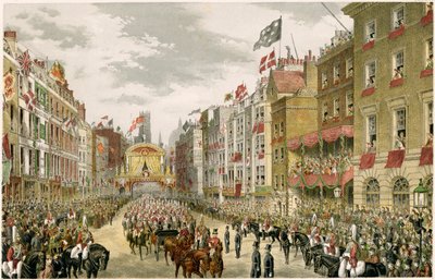Procesión en el Strand, Westminster, Londres, 1863 de Unbekannt
