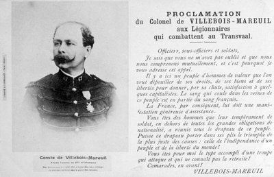 Proclamación del Coronel Villebois-Mareuil, c. 1900 de Unbekannt