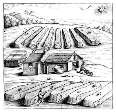 Producción de salitre, nitrato de potasio o KN03, 1683 de Unbekannt