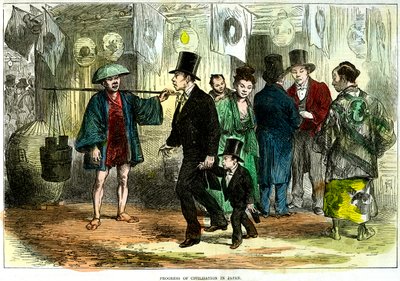 Progreso de la civilización en Japón, 1875 de Unbekannt