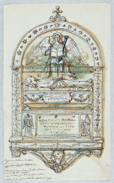 Proyecto para un epitafio en alto relieve de Unbekannt