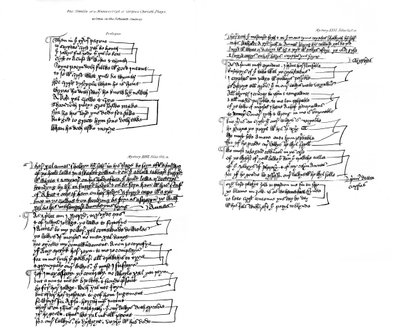 Prólogos y texto del manuscrito de las obras de Corpus Christi, siglo XV, 1840 de Unbekannt