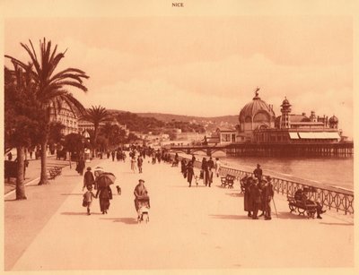 Promenade des Anglais y el Jetty Palace, Niza, 1930 de Unbekannt