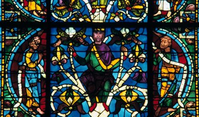 Profeta, vidriera, Catedral de Chartres, Francia, 1145-1155 de Unbekannt