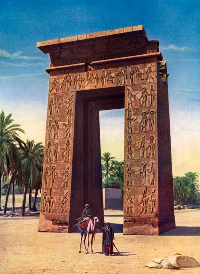 Propylon del tercer Ptolomeo en Karnak, Egipto de Unbekannt