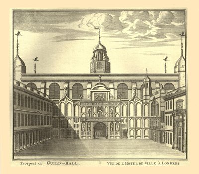 Perspectiva del Guildhall de Londres, 1886 de Unbekannt