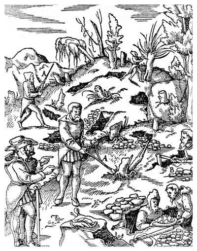 Prospección de metales, 1556 de Unbekannt