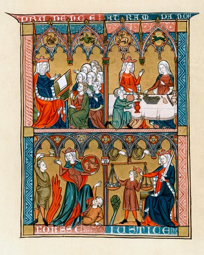 Prudencia, Templanza, Fortaleza y Justicia, 1290-1300 de Unbekannt