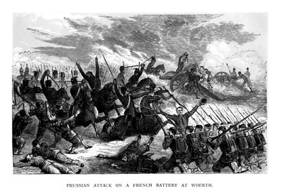 Ataque prusiano a una batería francesa en Woerth, 1793, 1875 de Unbekannt