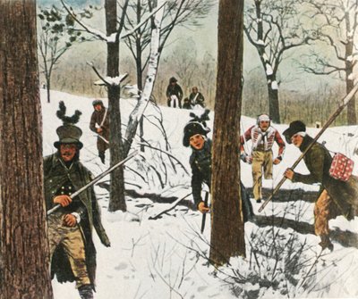 Soldados prusianos escapan del encarcelamiento por los franceses, enero 1807, 1936 de Unbekannt