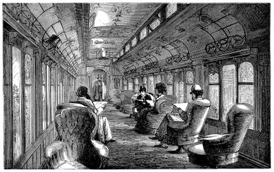Coche salón Pullman en el Midland Railway, Inglaterra, 1876 de Unbekannt