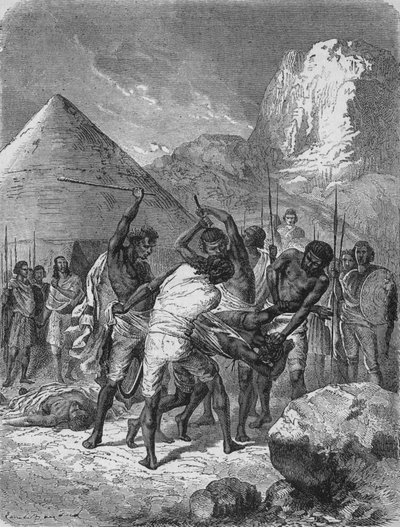 Castigo de los cautivos abisinios, c1880 de Unbekannt